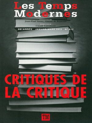 cover image of Les Temps Modernes N° 672